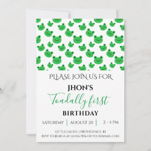 Invitation Froggy anniversaire de enfant