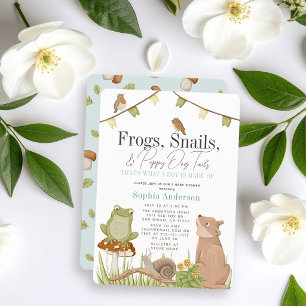 Invitation Frogs Escargots & Queues de Chiots Fête de Naissan