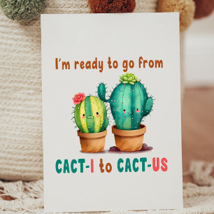 Invitation From cact-i to cat-us, cute Valentine 