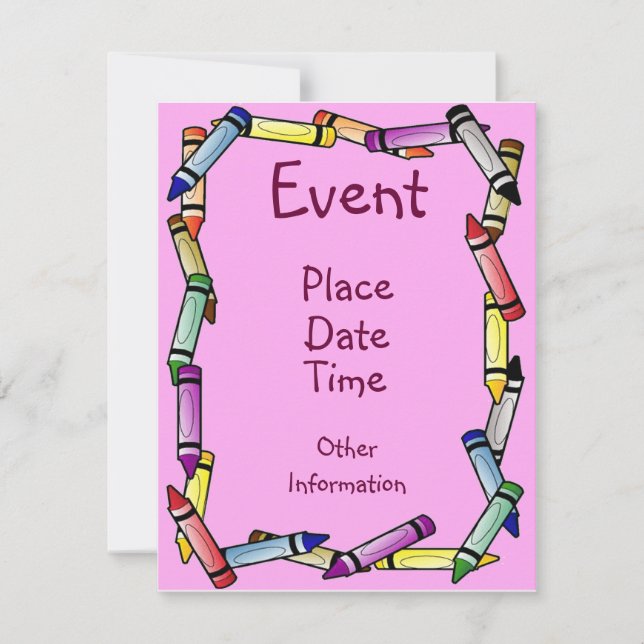 Invitation Frontière Crayon (Devant)