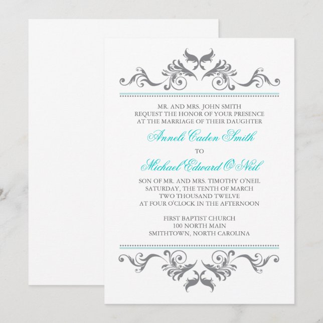 Invitation Frontière Vintage (Devant / Derrière)