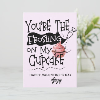 Invitation Frosting on My Cupcake Valentine Card