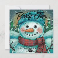 Invitation Frosty le bonhomme de neige