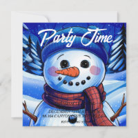 Invitation Frosty le bonhomme de neige