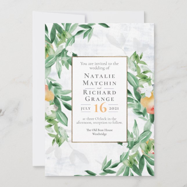 Invitation Fruit abondant du verger d'été (Devant)