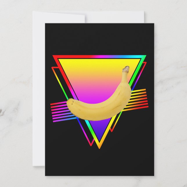 Invitation Fruit banane rétro (Devant)