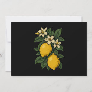Invitation Fruit citron Vintage Art Lemon Farm