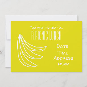 Invitation Fruit de banane jaune Pique-nique d'été