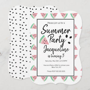 Invitation Fruit d'été Fruit Anniversaire