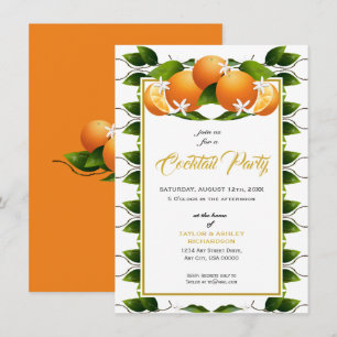 Invitation Fruit d'orange fête d'été