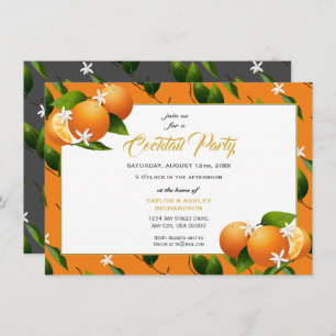Invitation Fruit d'orange fête d'été