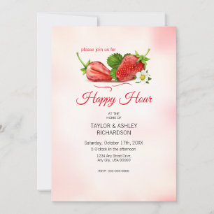 Invitation Fruit fraise Cocktail Party