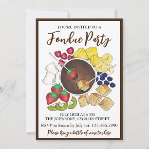 Invitation Fruit Fruit Fruit Fruit Berries à la fondue de cho