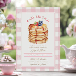 Invitation Fruit rose Baby shower de Crêpe Brunch