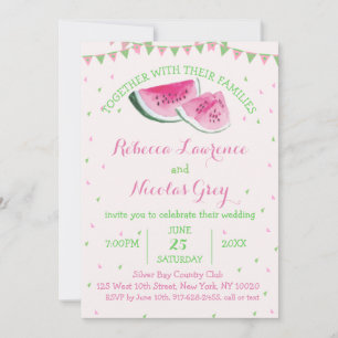 Invitation Fruit tropical Mariage Aquarelle rose
