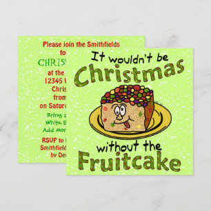 Invitation Fruitcake de Noël amusant