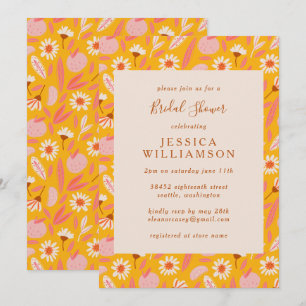 Invitation Fruits botaniques Abstraits en Fête des mariées ja