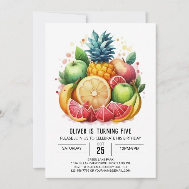 Invitation Fruits de banane juteuse bohème Anniversaire (Devant)