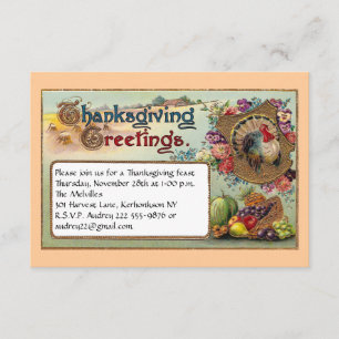Invitation Fruits de chute et thanksgiving de cru de la