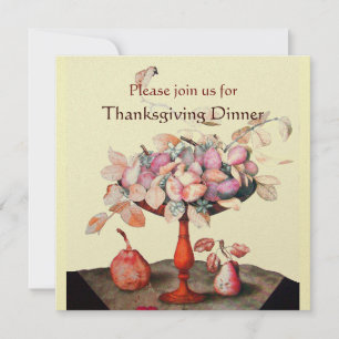 Invitation FRUITS DE SAISON 5 Dîner de Thanksgiving or