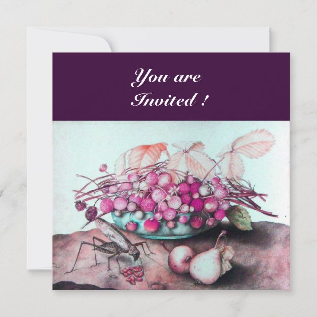 INVITATION FRUITS DE SAISON / FRAISES ET PEURS (Devant)