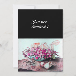 INVITATION FRUITS DE SAISON / FRAISES ET POIRES