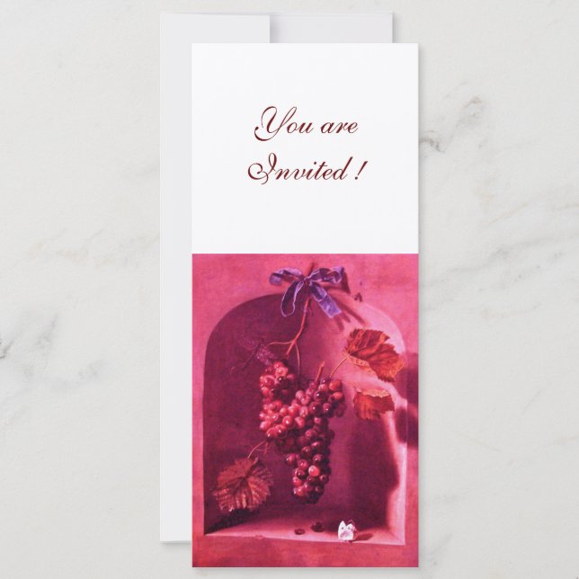 Invitation FRUITS DE SAISON - PROSPÉRITÉ rose champagne rouge (Devant)