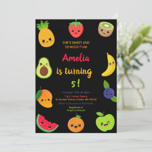 Invitation Fruits doux anniversaire