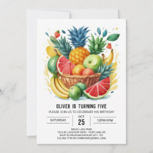 Invitation Fruits Fiesta Boho Anniversaire