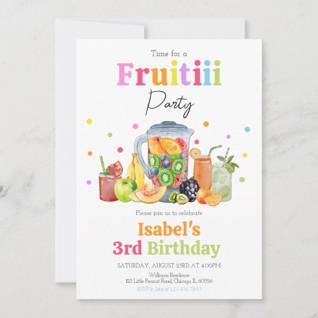Invitation Fruitti Anniversaire (Devant)