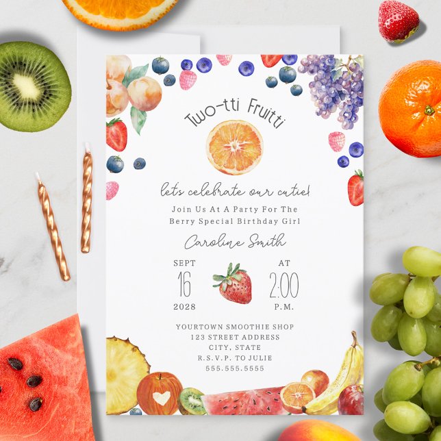 Invitation Fruitti Cutie à deux tti (Créateur téléchargé)