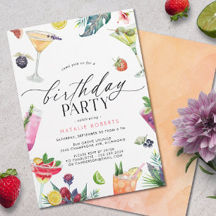 Invitation Fruity Cocktail Party   Joli anniversaire d'été ad
