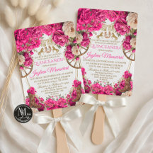 Fuchsia Roses et Bottes de Cowboy Country Quinceañ