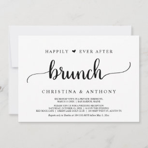 Invitation Fuite, Brunch de Pour Toujours Heureux, Rustique 