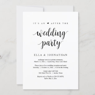 Invitation Fuite, C'est une fête après le mariage 