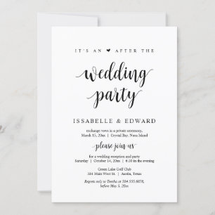 Invitation Fuite, C'est une fête après le mariage 