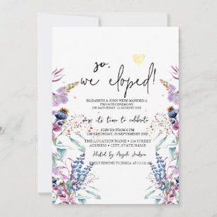Invitation Fuite dans une prairie de fleurs sauvages