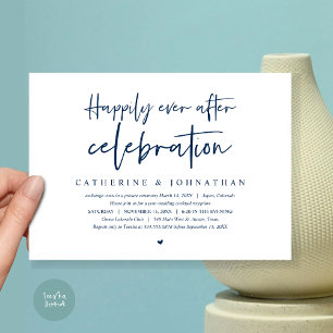 Invitation Fuite de mariage, célébration pour toujours heureu