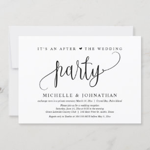 Invitation Fuite de mariage, C'est une fête après le mariage