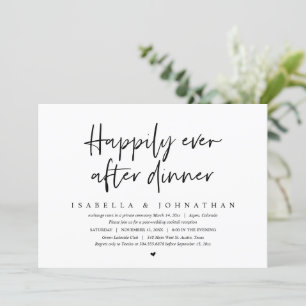 Invitation Fuite de mariage, Dîner à tout jamais