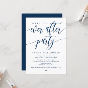Invitation Fuite de mariage, fête pour toujours heureuse 