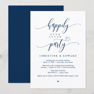 Invitation Fuite de mariage, fête pour toujours heureuse