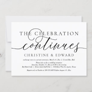 Invitation Fuite de mariage, La célébration continue Invit