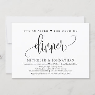 Invitation Fuite de noces, un dîner après la noce
