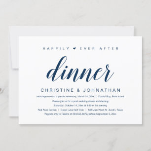 Invitation Fuite en Amoureux pour un Mariage, Dîner de Félici