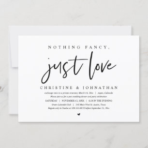 Invitation Fuite en amoureux, rien de fantaisiste, juste de l