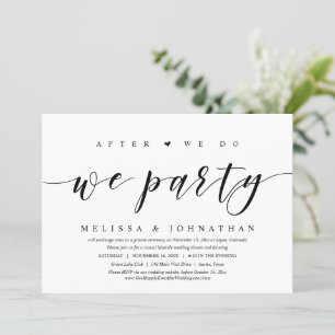 Invitation Fuite en Épousant, Après Nous Nous Marions, Invita