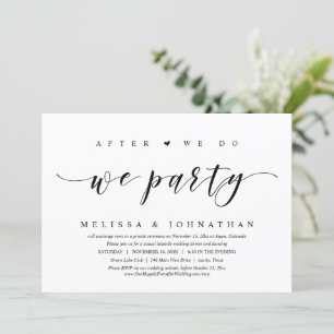 Invitation Fuite en mariage, Après nous nous marions, nous fa
