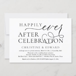Invitation Fuite en mariage, célébration de bonheur éternel