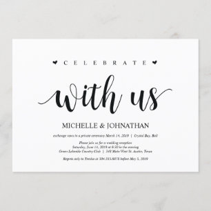 Invitation Fuite en mariage, célébrez avec nous les invitatio